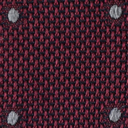 Burgundy grenadine with grey polka dots 2