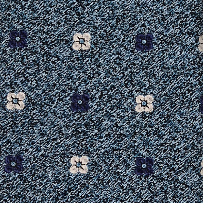 Micro floral pattern 3 fold tie -...
