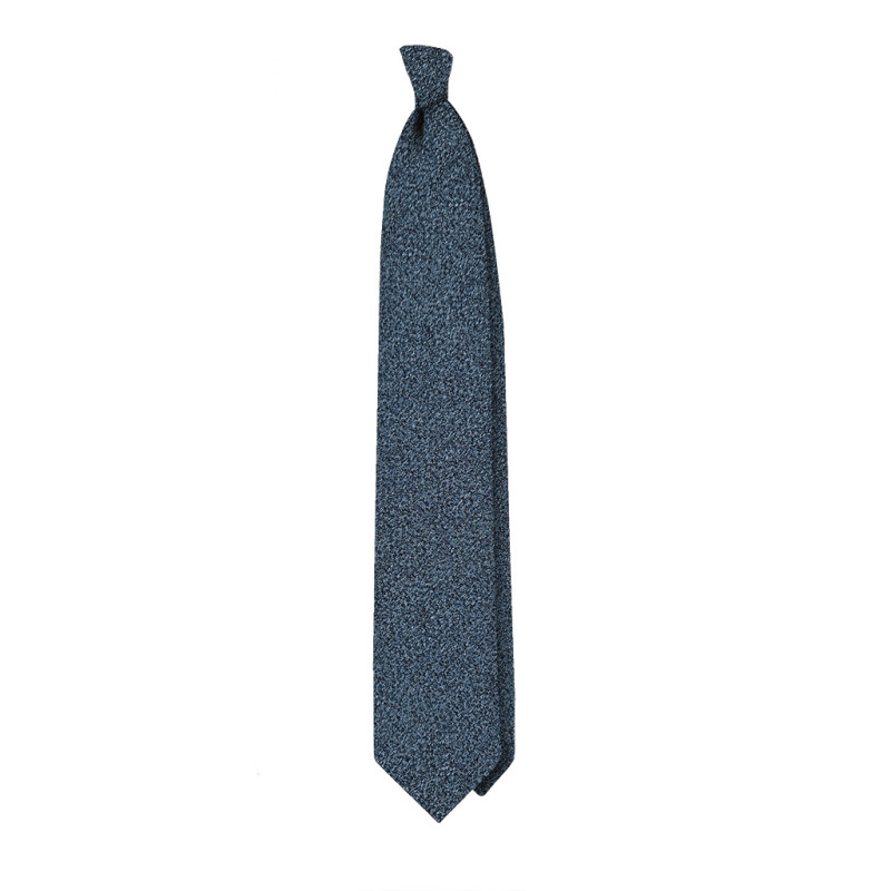 Solid 3 folds unlined tie - petrol green
