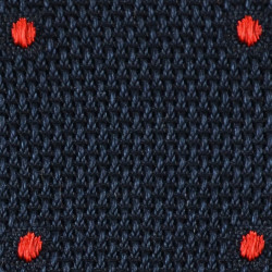 Navy grenadine with red polka dots 2