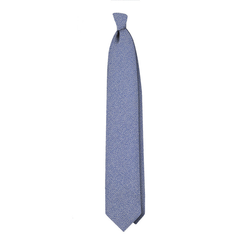 Solid 3 folds unlined tie - light blue