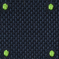 Navy grenadine with green polka dots 2