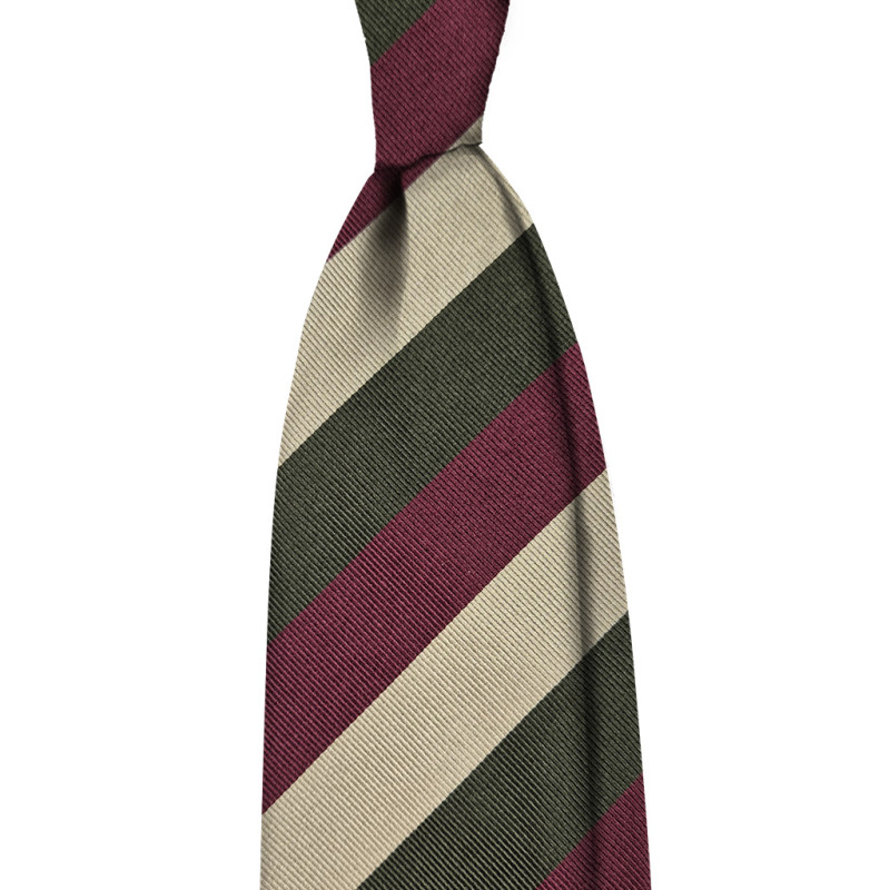 Rep Jacquard stripes 3 folds tie -...