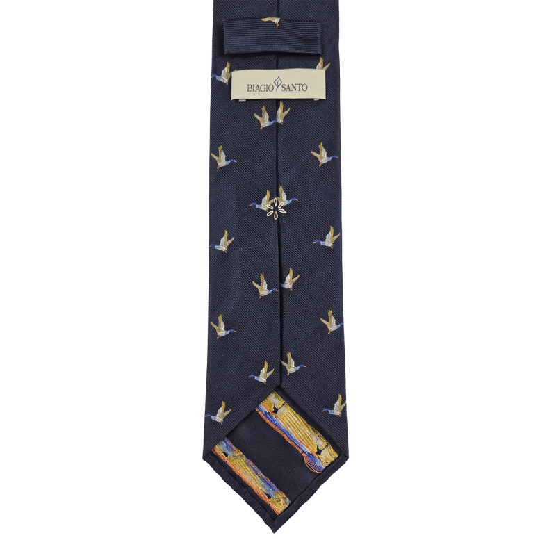 Ducks country 3 folds reps tie - navy