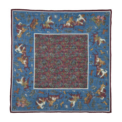 Hunting motif linen/cotton...