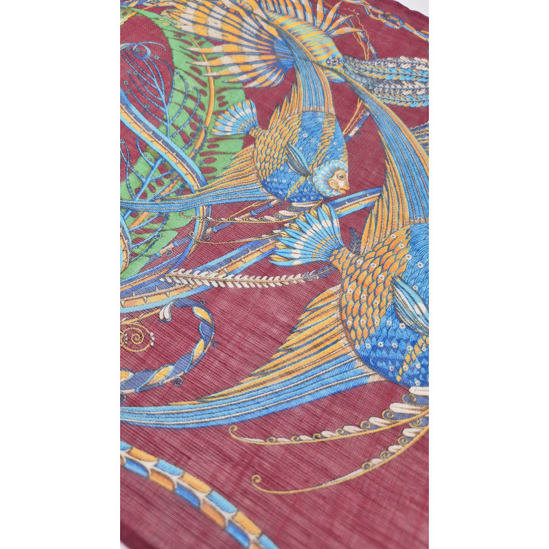 Pochette lino/cotone con pesci -...