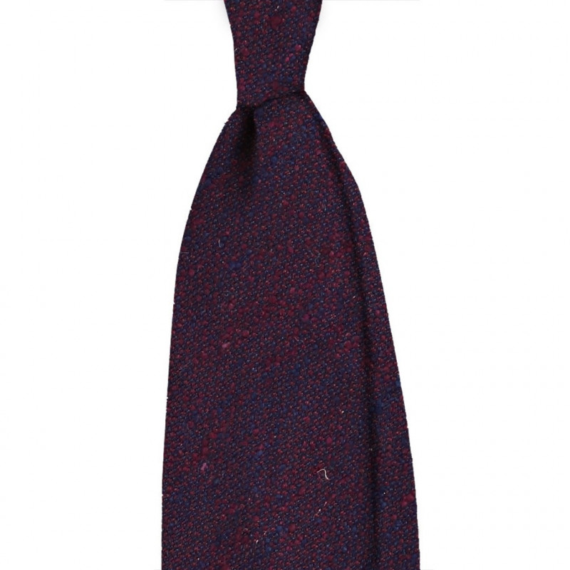 Shantung melange navy burgundy