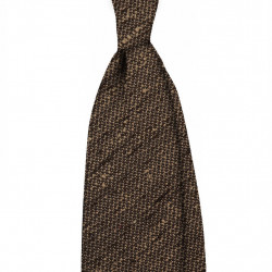 Shantung melange marrone cammello