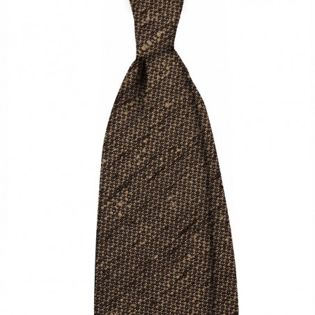 Shantung melange brown camel