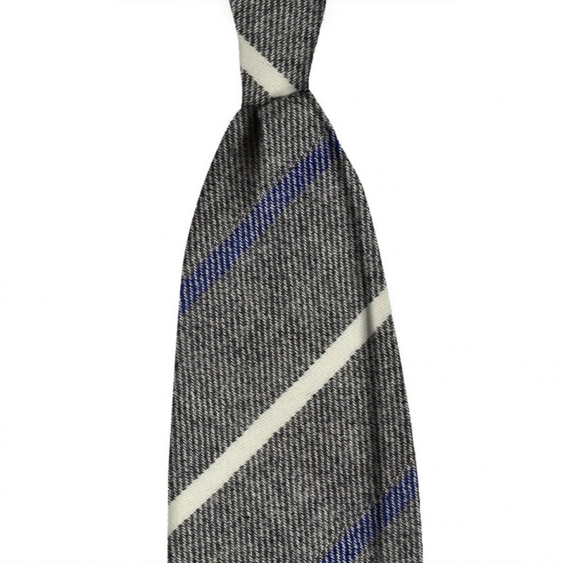 Cashmere grigio e navy regimental