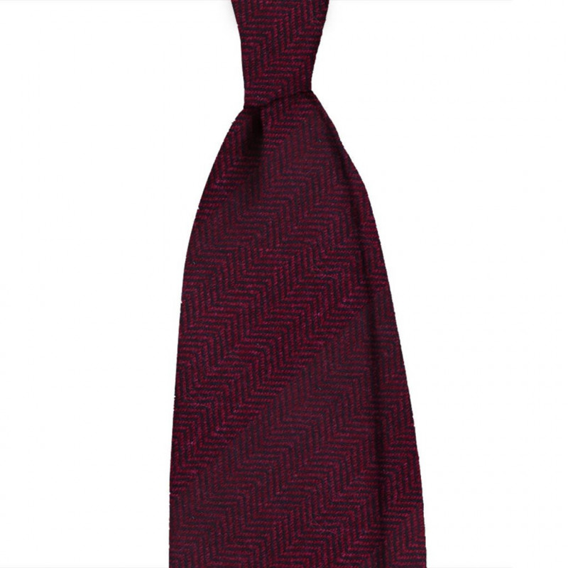 Cashmere herringbone burgundy