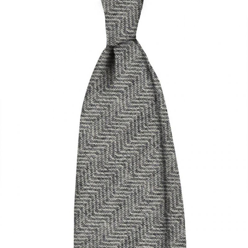 Cashmere herringbone light grey