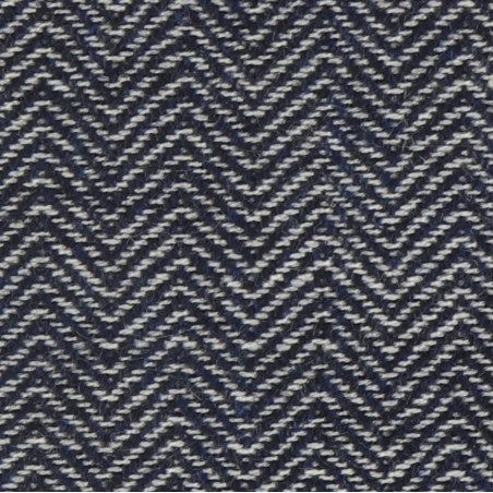 Cashmere herringbone white-navy