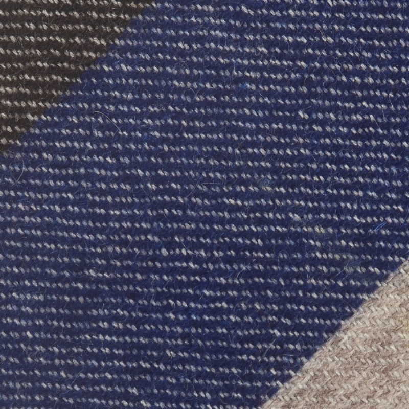 Brown cashmere block stripes