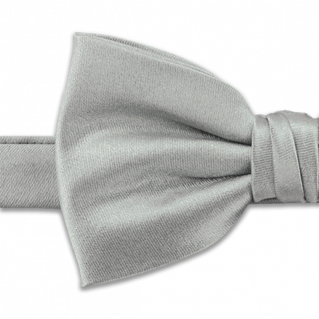 Pre-tied silver bow tie