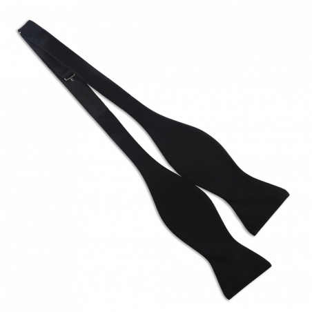 Black self bow tie