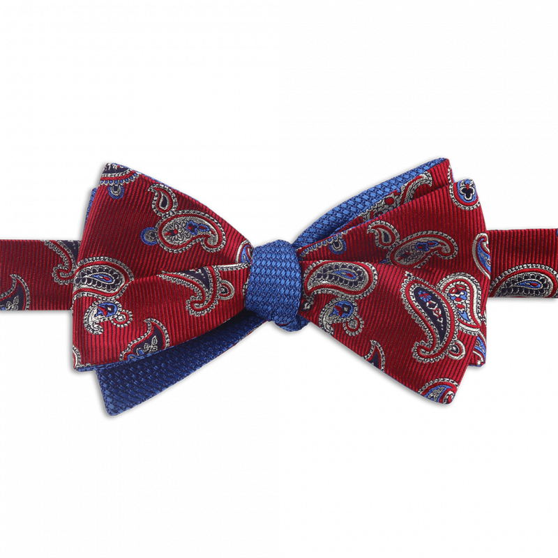 Papillon double face Blu e Rosso