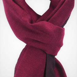 Sciarpa cashmere Magenta & Navy 2