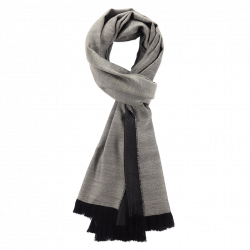 Sciarpa cashmere Argento & Navy