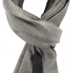 Sciarpa cashmere Argento & Navy 2