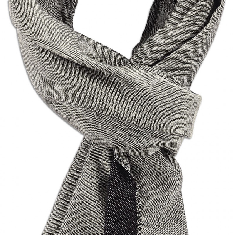 Sciarpa cashmere Argento & Navy
