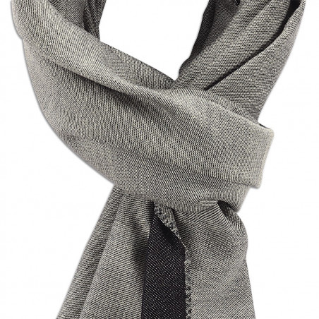 Sciarpa cashmere Argento & Navy