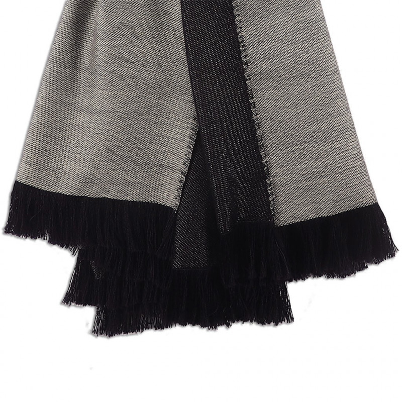 Sciarpa cashmere Argento & Navy Sciarpa cashmere Argento & Navy