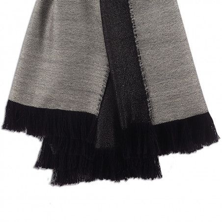 Sciarpa cashmere Argento & Navy