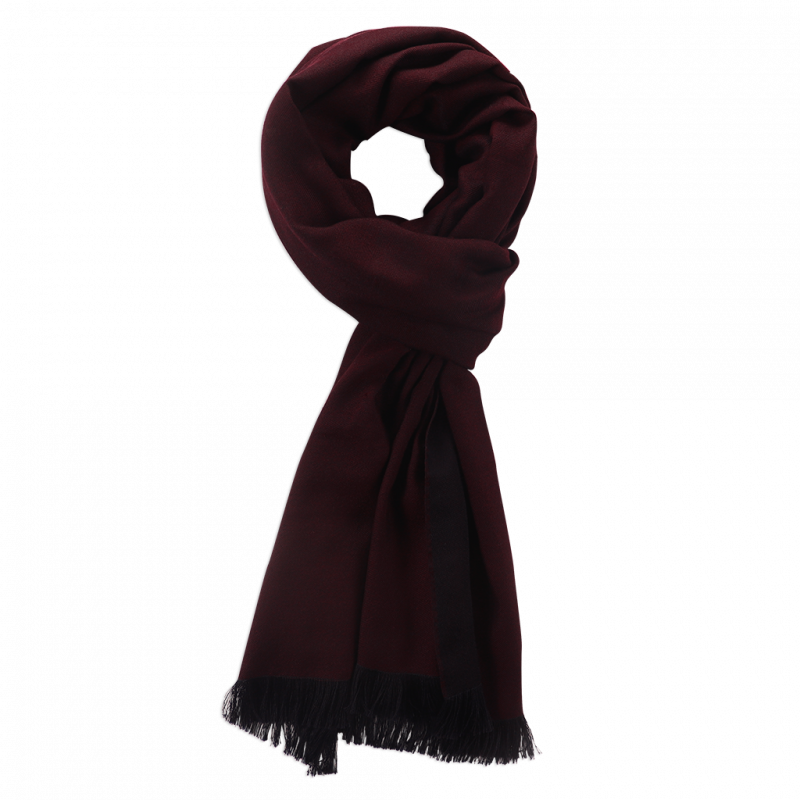 Bordeaux & Navy cashmere Scarf