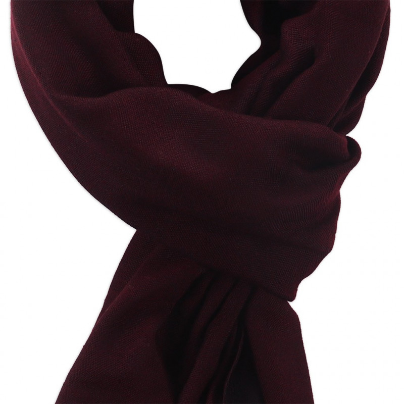 Bordeaux & Navy cashmere Scarf