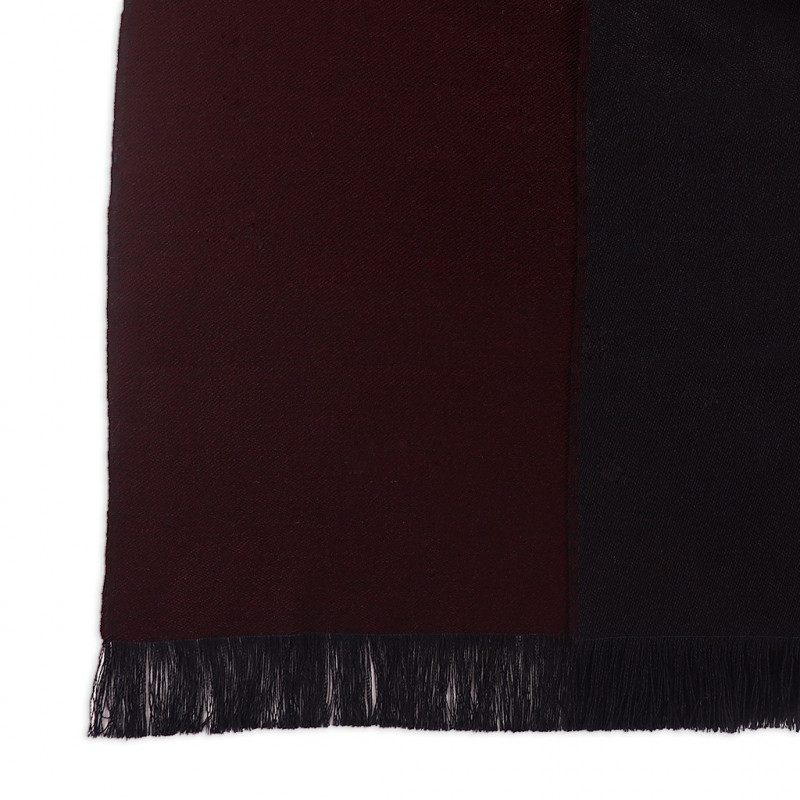 Bordeaux & Navy cashmere Scarf