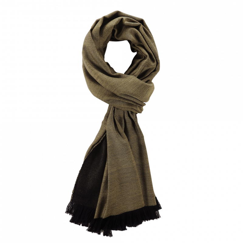 Dark beige & Navy cashmere Scarf