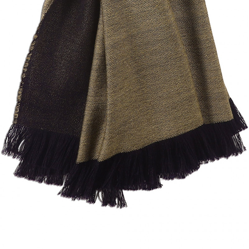 Dark beige & Navy cashmere Scarf