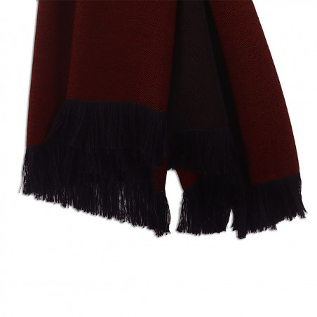 Sciarpa cashmere Mattone & Navy