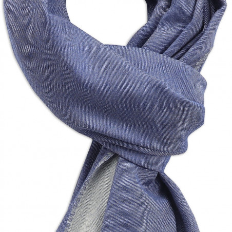 Sciarpa cashmere Azzurro & Crema