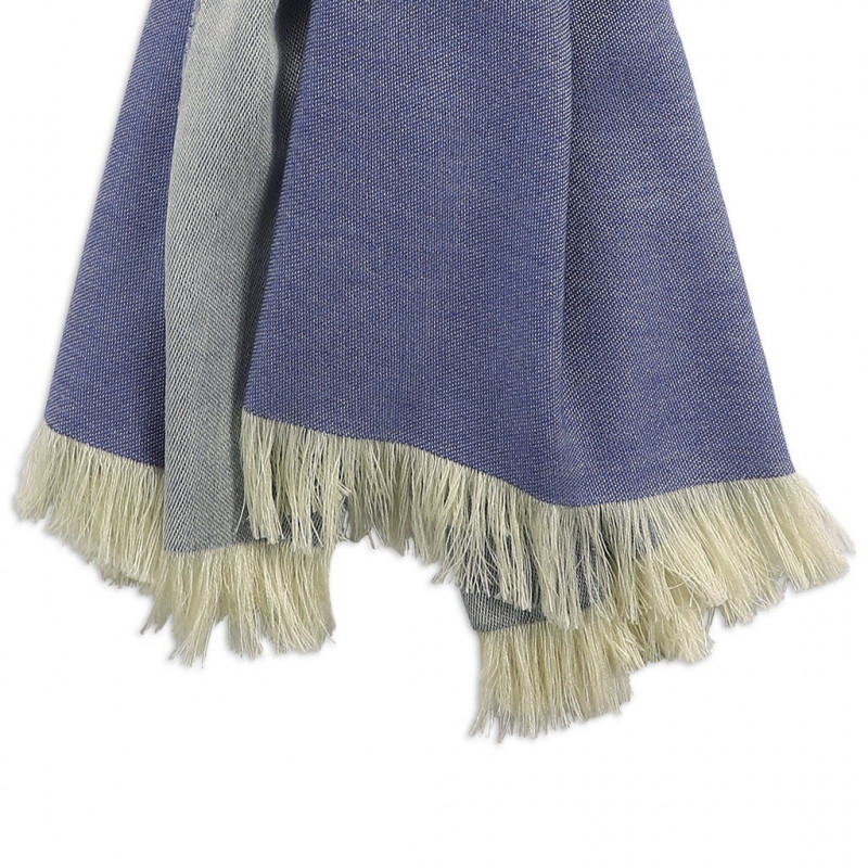 Blue & Cream cashmere Scarf