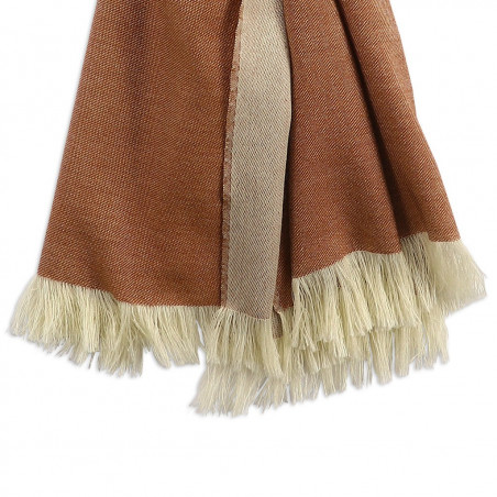 Sciarpa cashmere Ruggine & Crema
