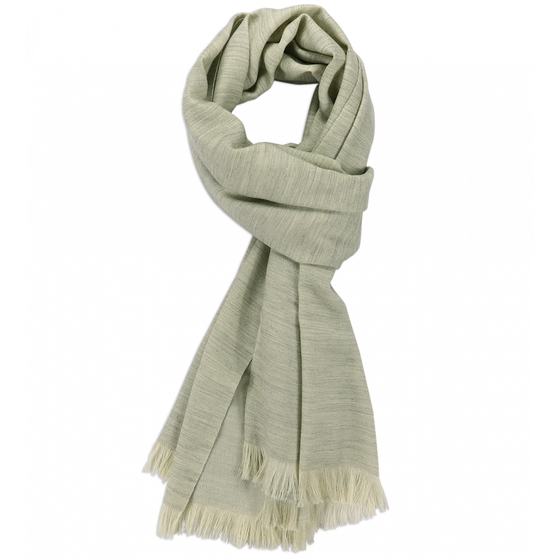 Light Grey & Cream cashmere Scarf