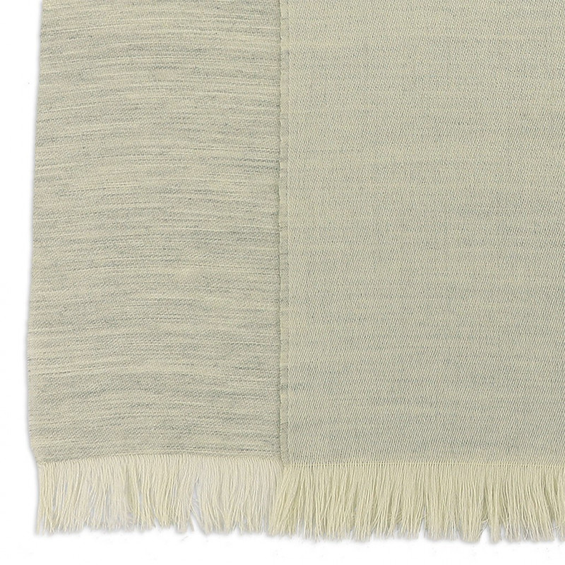 Light Grey & Cream cashmere Scarf