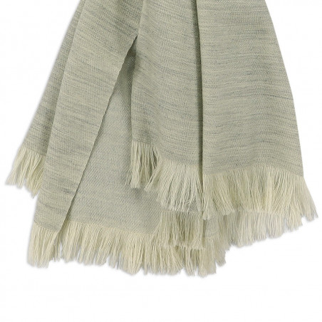 Sciarpa cashmere Grigio chiaro & Crema