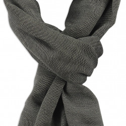 Grey & Cream cashmere Scarf 2