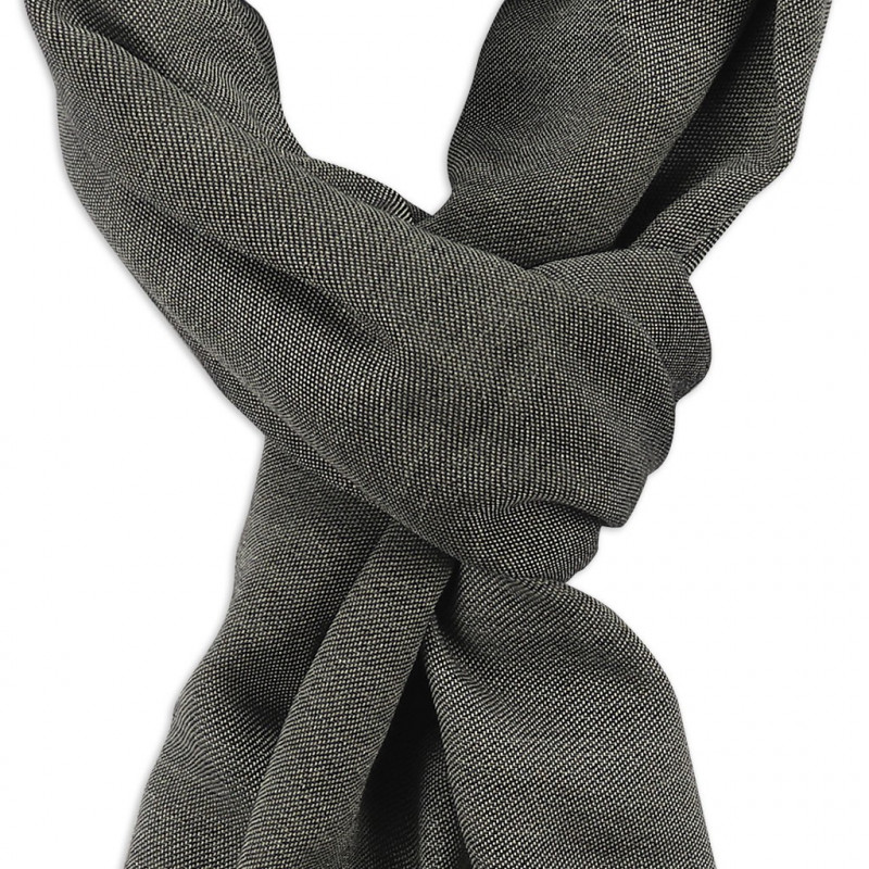 Grey & Cream cashmere Scarf