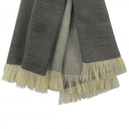 Sciarpa cashmere Grigio & Crema