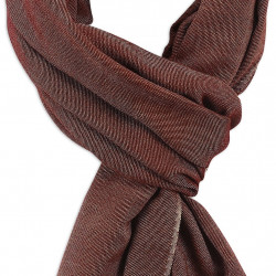 Bordeaux & Cream cashmere Scarf 2