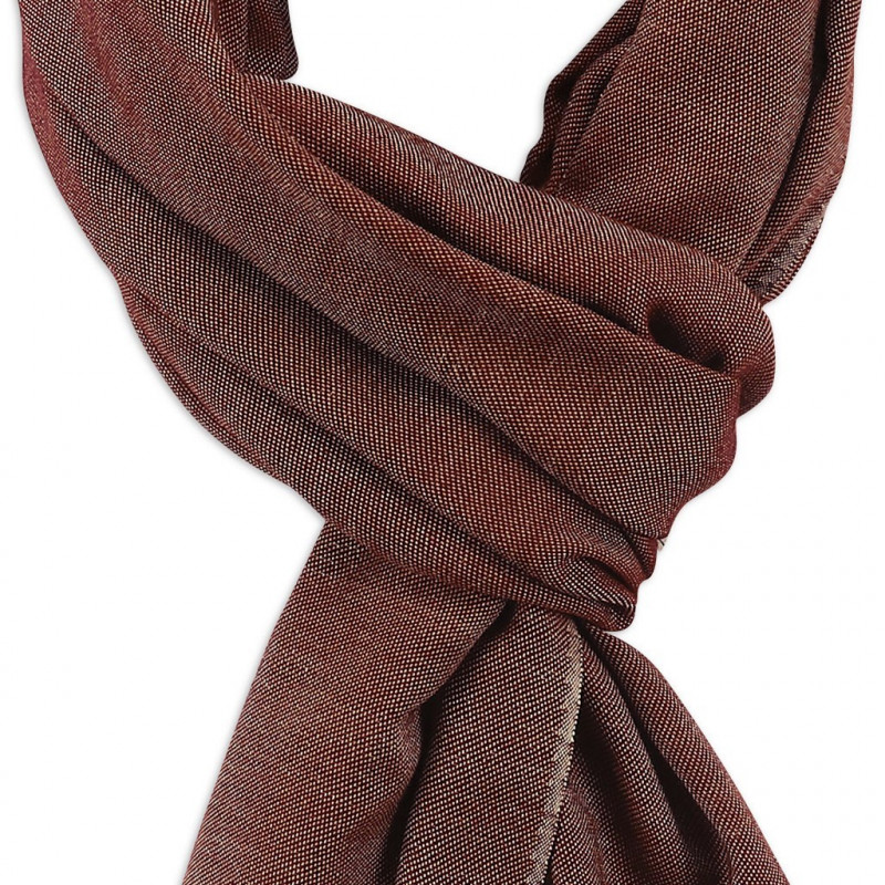 Sciarpa cashmere Bordeaux & Crema