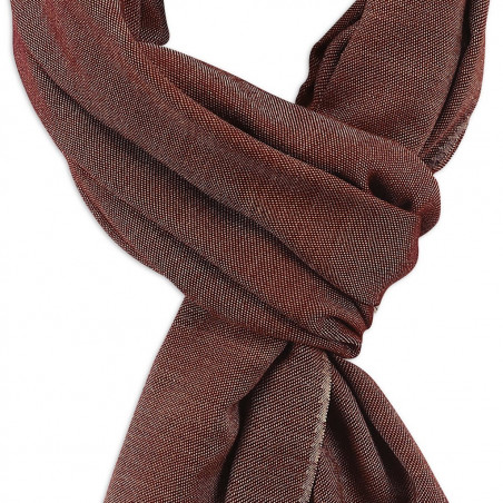 Sciarpa cashmere Bordeaux & Crema