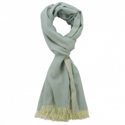Light Blue & Cream cashmere Scarf