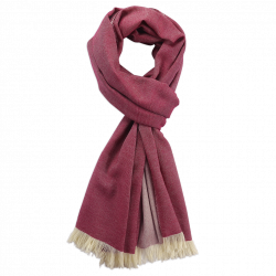 Sciarpa cashmere Magenta & Crema