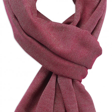 Sciarpa cashmere Magenta & Crema