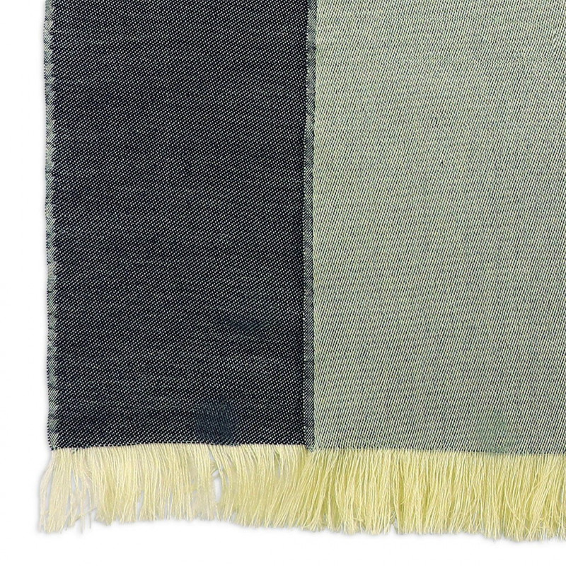 Navy & Cream cashmere Scarf